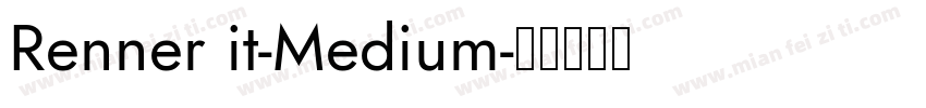 Renner it-Medium字体转换